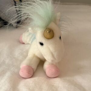Plush Unicorn Stuffed Animal - White and Pink